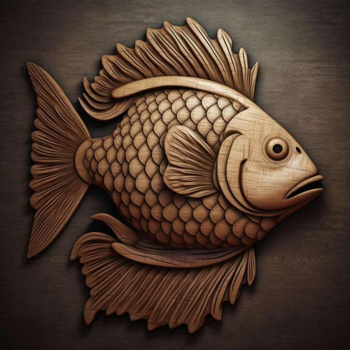 Природа и животные (Рыба Панаки 2, NATURE_5770) 3D модель для ЧПУ станка